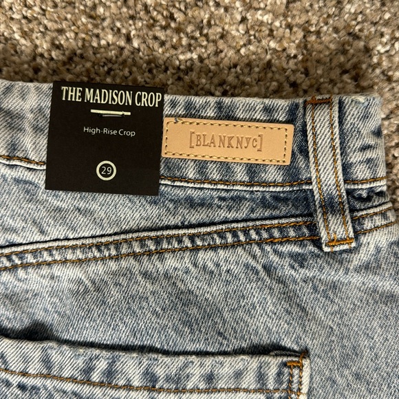 NWT BLANK NYC Jeans The Madison Crop High Rise Denim Size 29 - Picture 5 of 11
